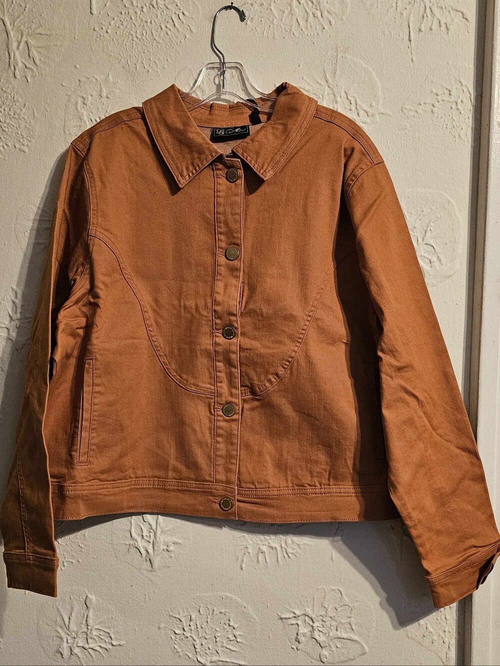 Camel Button-Front Jacket DG2 2X
